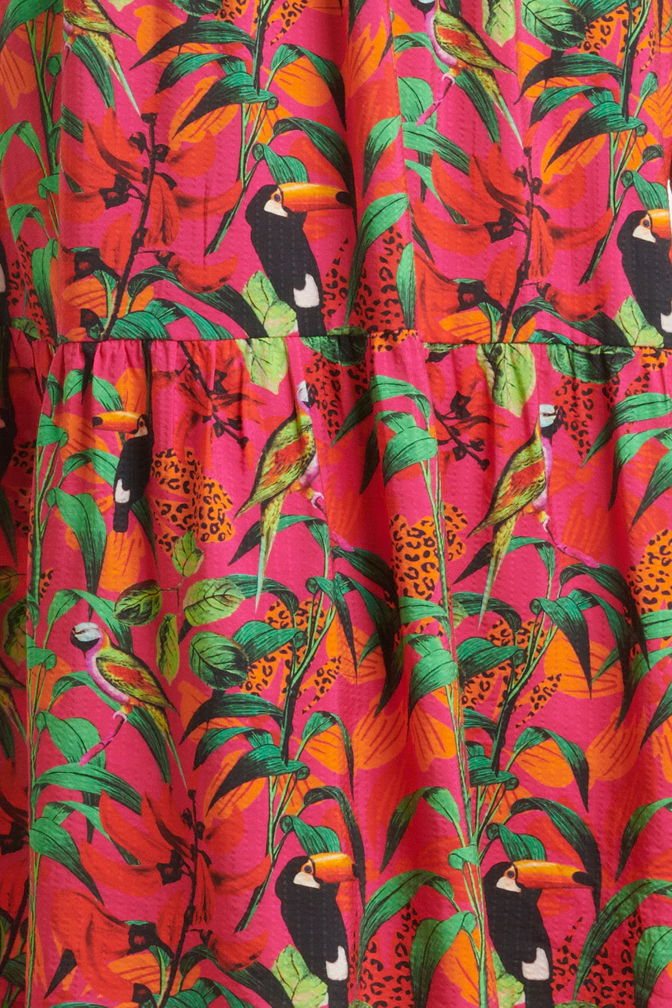 24060 Fuchsia Zomer Top Met Jungle Print | Fuchsia - Muticolour - Image 8