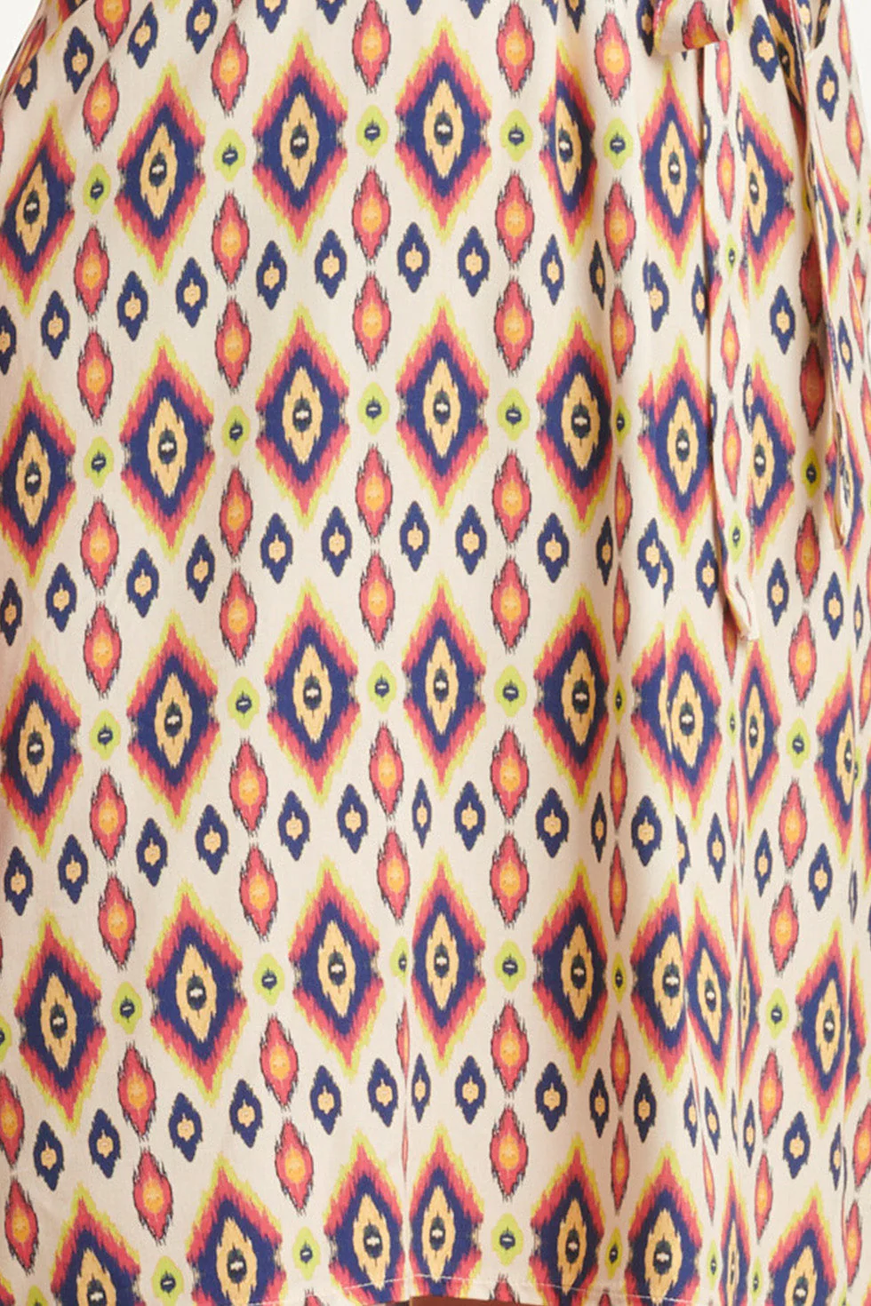 24455 Zomerjurk Met Pofmouwenfel Aztec Print | Muticolour - Image 8