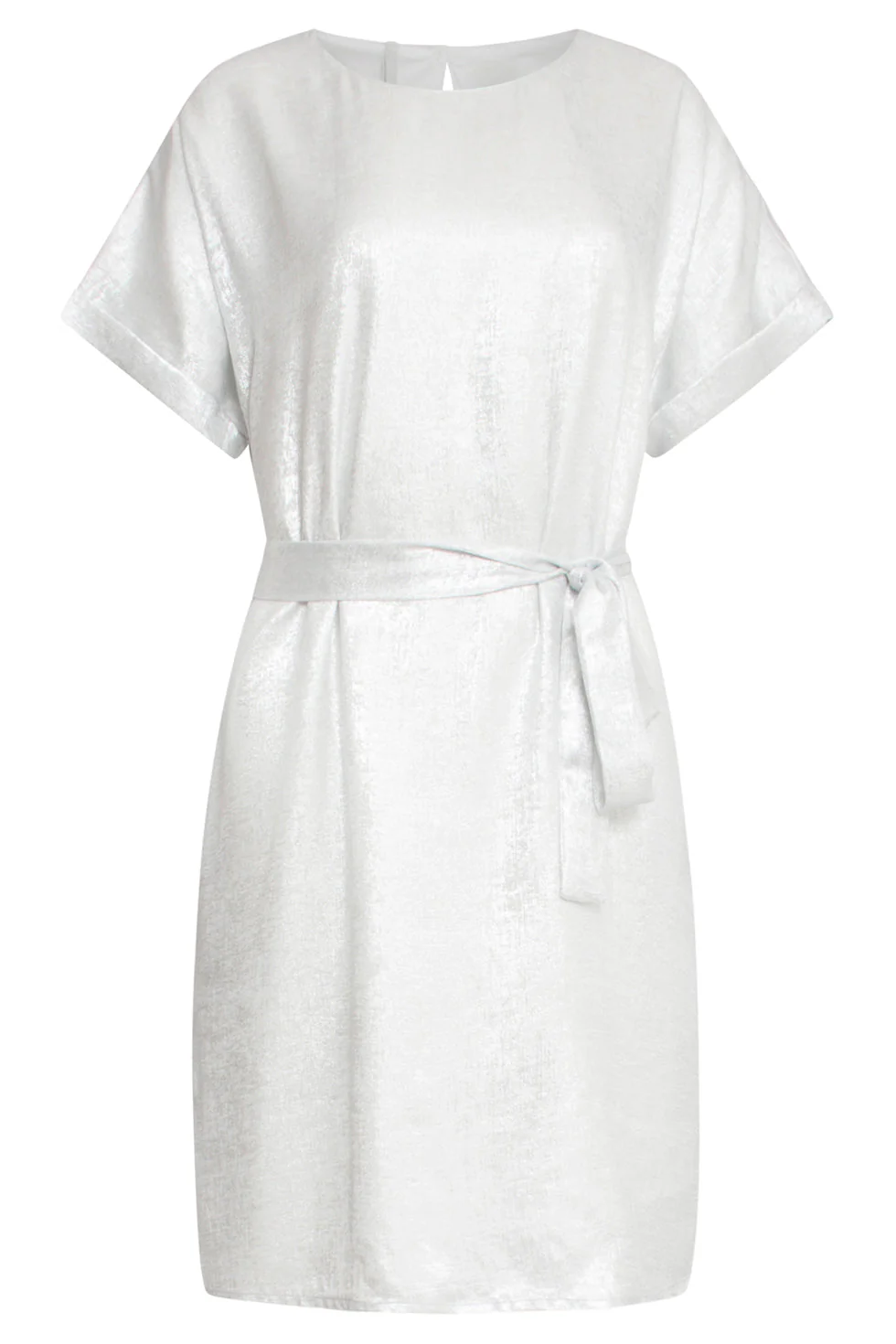 25111  Metallic Zomerjurk | Silver - Image 2
