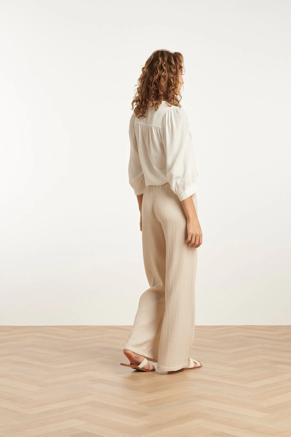 25142  Rayon Satin Blouse | Off White - Image 5