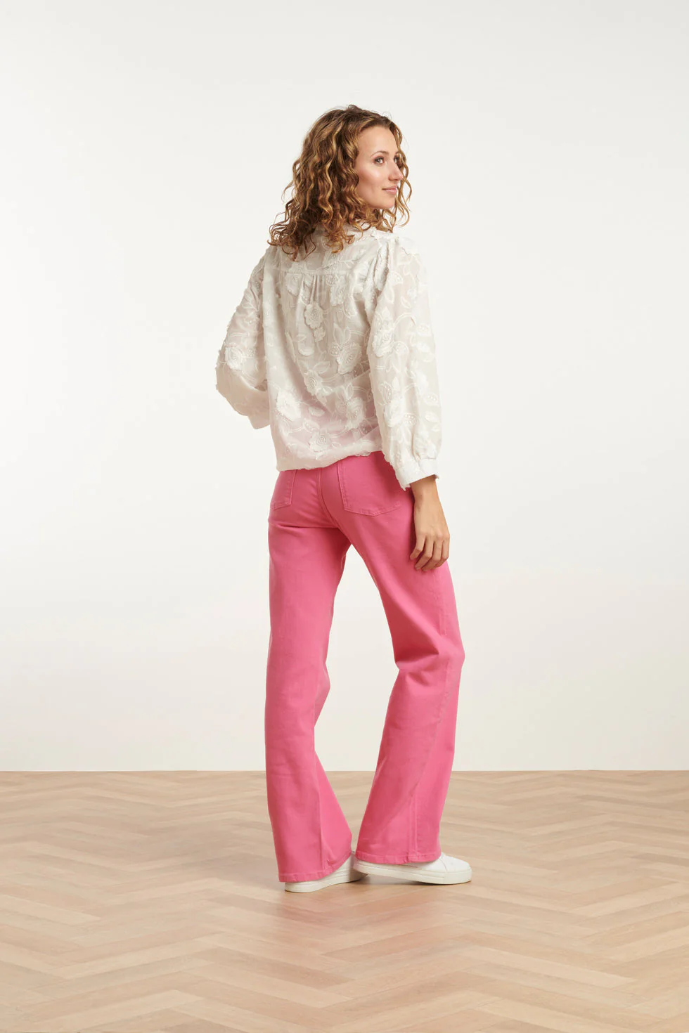 25207  Denim Straight Jeans | Pink - Image 5