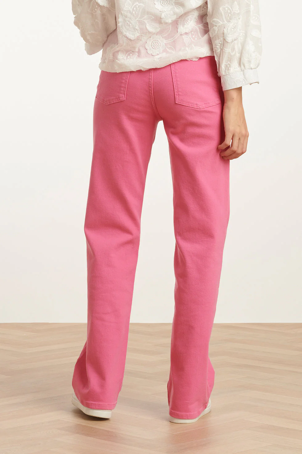 25207  Denim Straight Jeans | Pink - Image 6