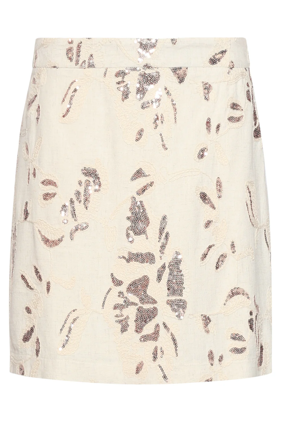 Feestelijke Mini-Rok Met Glitterende Lovertjes Print | Sand - Copper - Image 2
